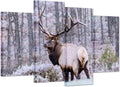 4 Panel Deer Elk Canvas Wall Art Print Stretched Framed Ready To Hang S121473