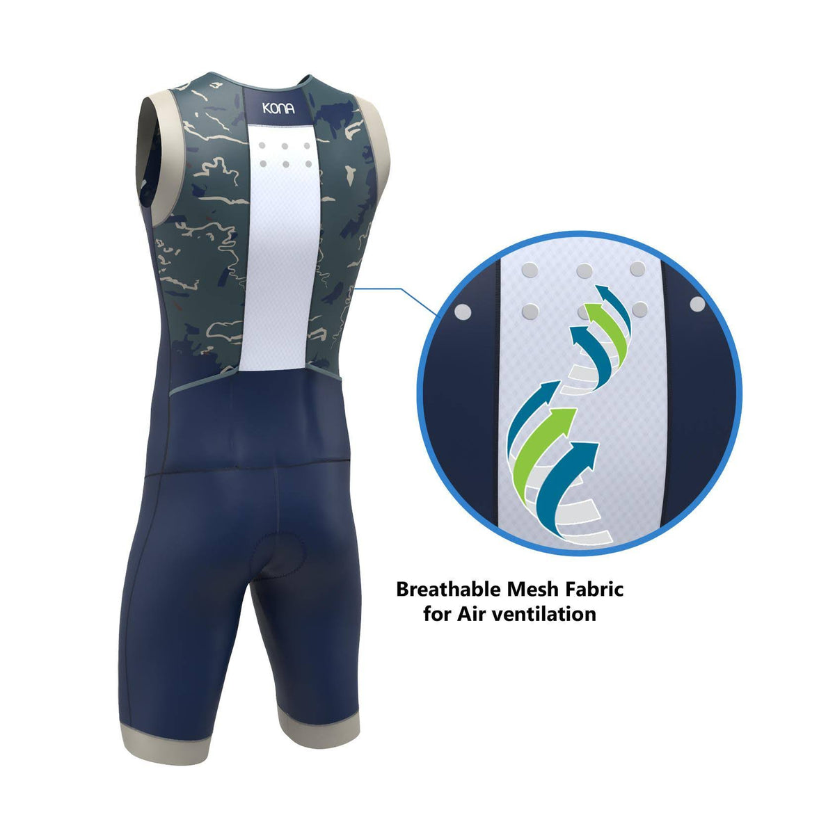 Aqua Camo Navy Camo Large Triathlon Race Suit D12575