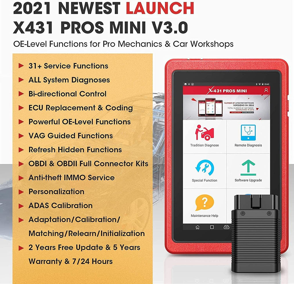 LAUNCH X431 Pros Mini 3.0 Bi-Directional Scan Tool Full System Scanner P9116