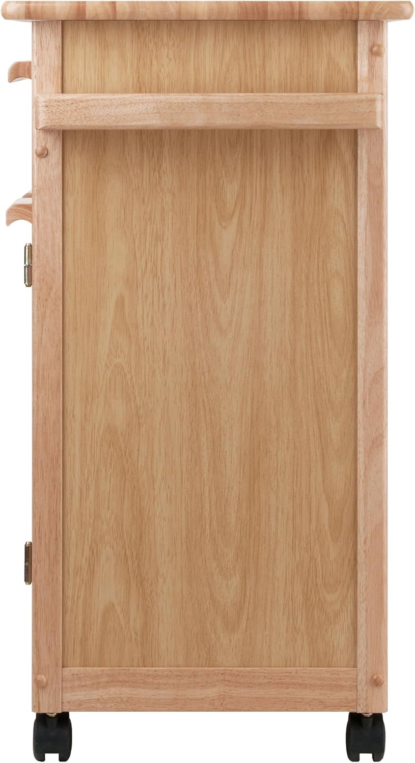 Natural Wood Single Drawer Kitchen Cabinet Storage Cart Y3637