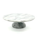 White Marble Cake Plate on Pedestal M11782