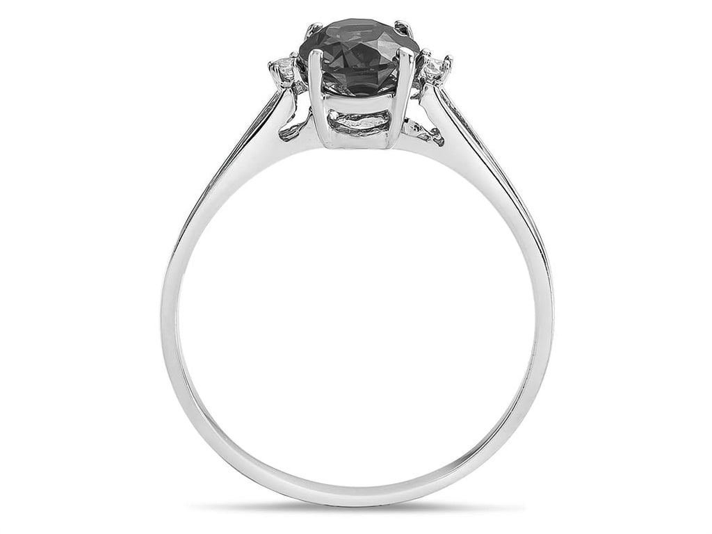 Oval 8x6 Genuine Blue Topaz Three Stone Ring G56896