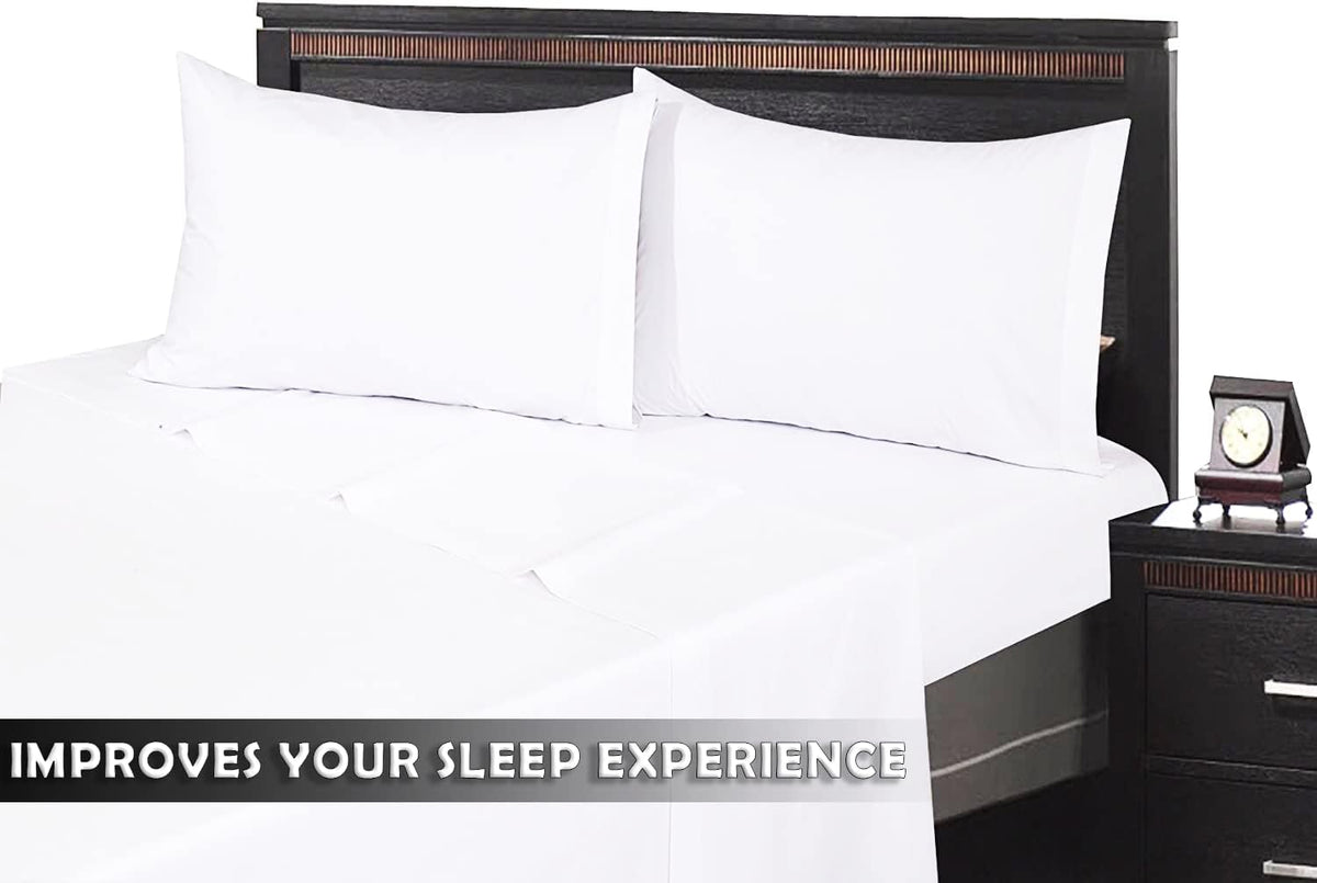 White Twin Percale Flat Sheet Pack of 2 K644943