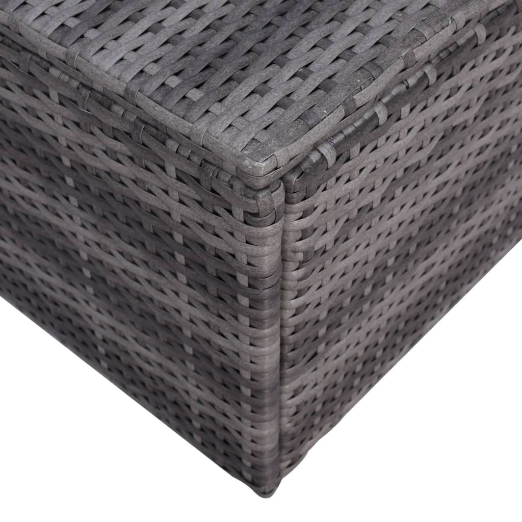 6 Piece Outdoor Sectional Sofa with Coffee Table and Cushion Set Gray Poly Rattan B93462