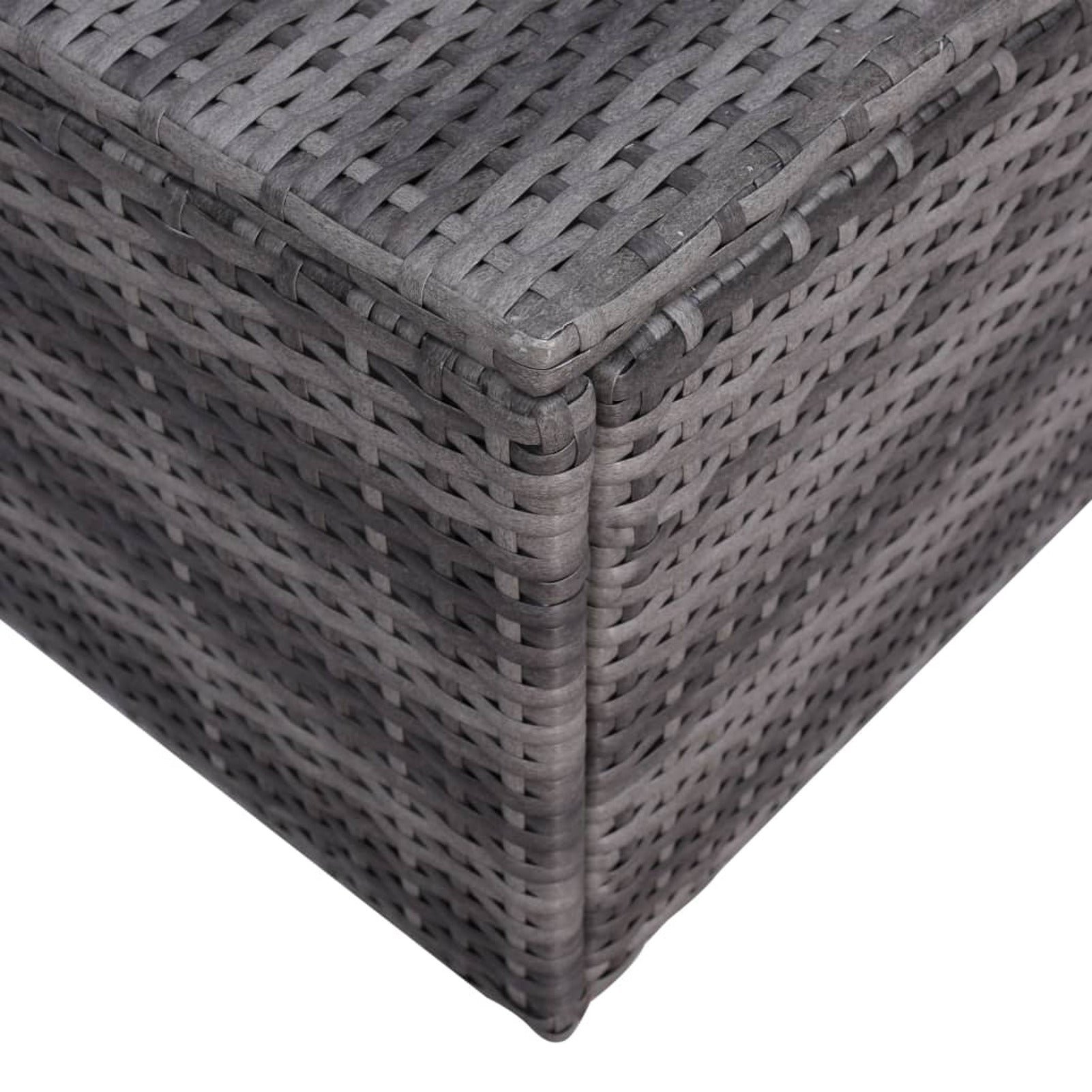 6 Piece Outdoor Sectional Sofa with Coffee Table and Cushion Set Gray Poly Rattan B93462