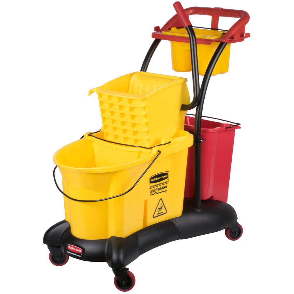 Yellow 35 Quart Mopping Trolley W1186