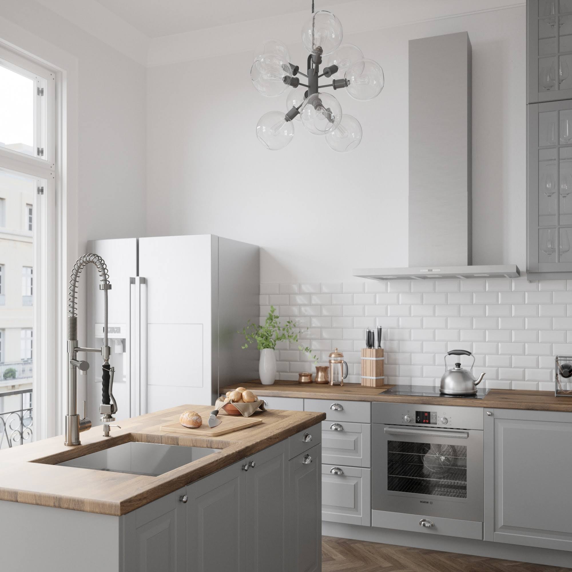 Matte Black Pull-Down Kitchen Faucet with Soap Dispenser C830