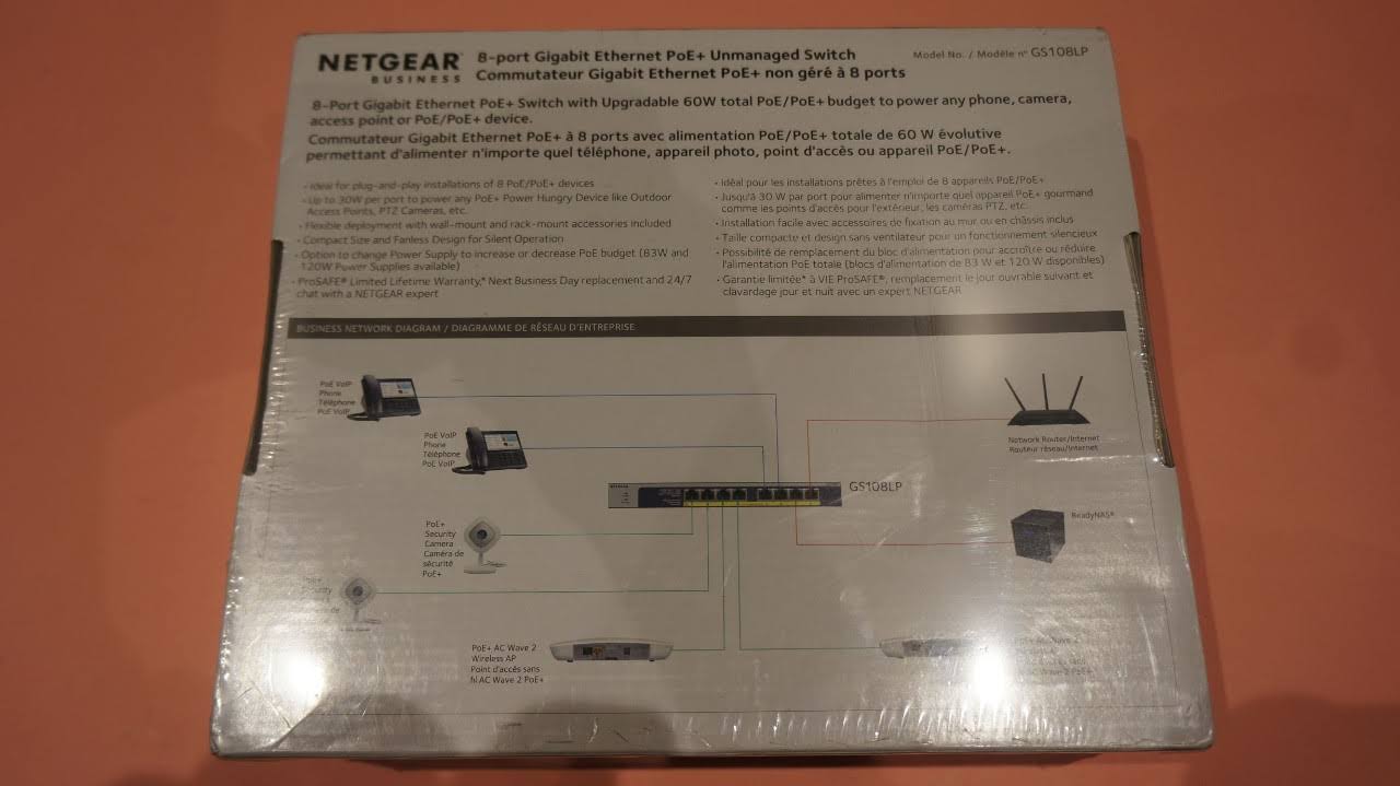 8 PoE+ Ethernet Ports Unmanaged Switch I46173