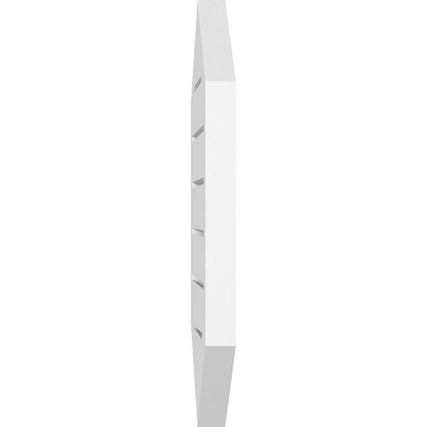 24x22W x 36x22H Vertical Peaked Surface Mount PVC Gable Vent B2777