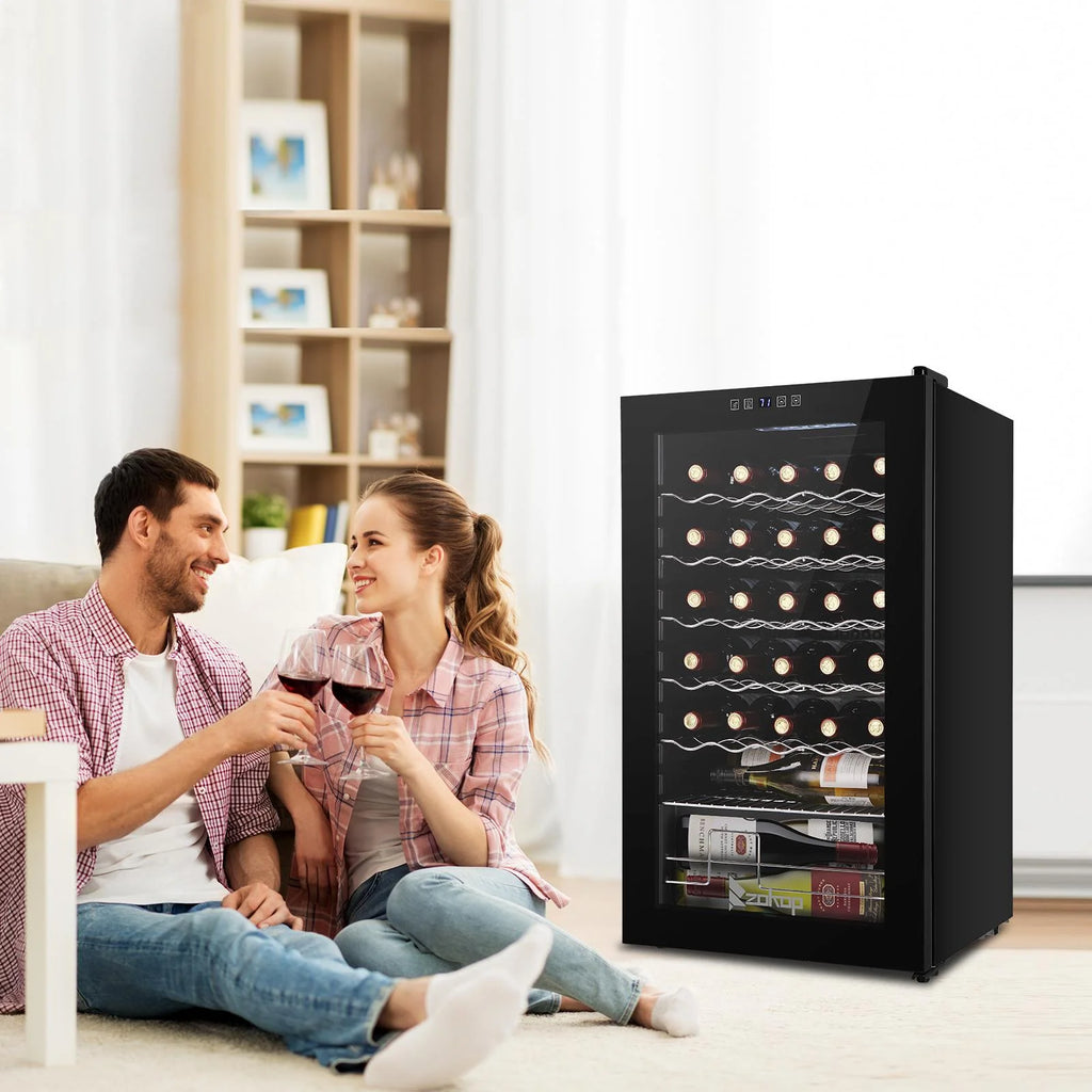 Black 34 Bottle Electronic Wine Cabinet X803