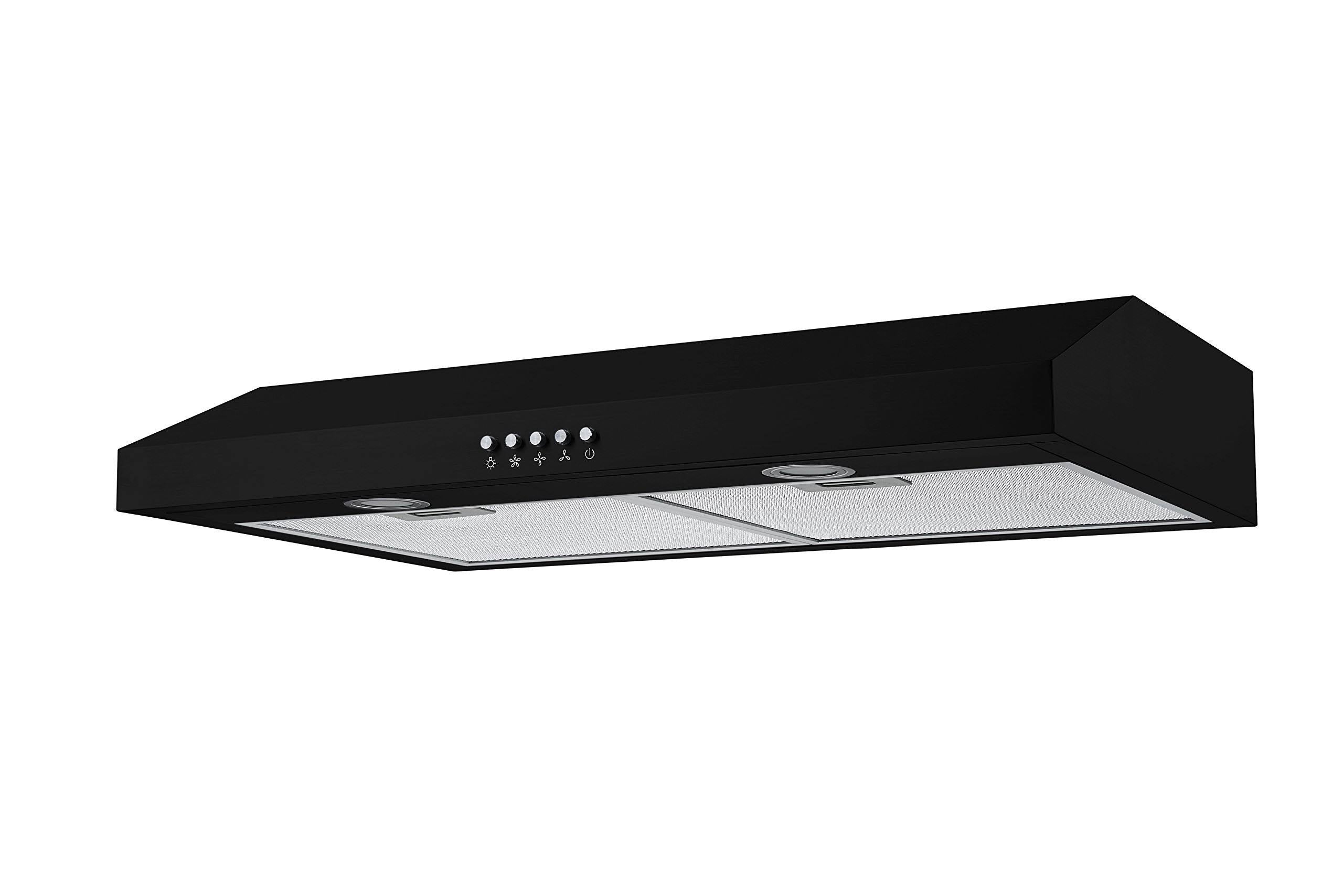 Black Convertible Under Cabinet Range Hood O244