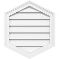 24x22W x 36x22H Vertical Peaked Surface Mount PVC Gable Vent B2777