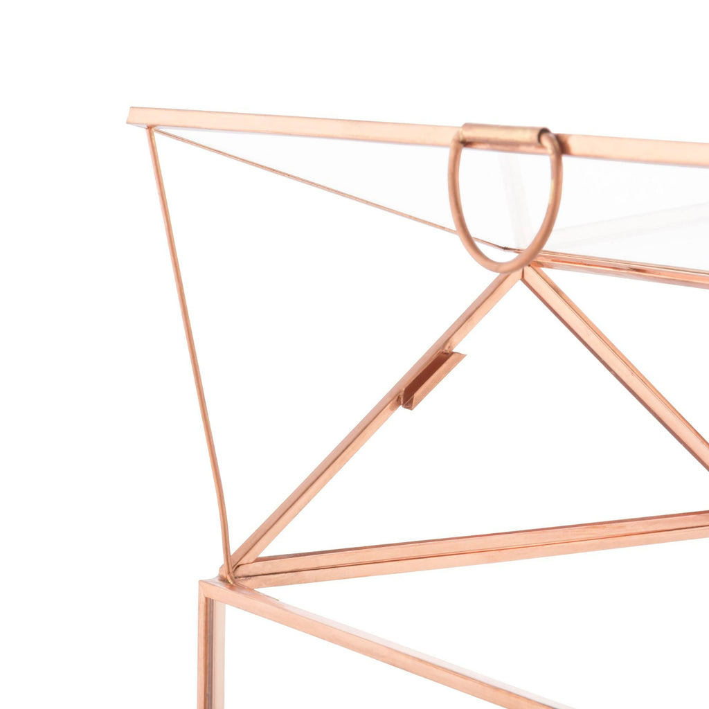 Glass Terrarium Card Holder, Rose Gold T336302