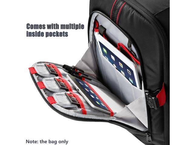 2-in-1 Rolling Camera Backpack Trolley Case F61396