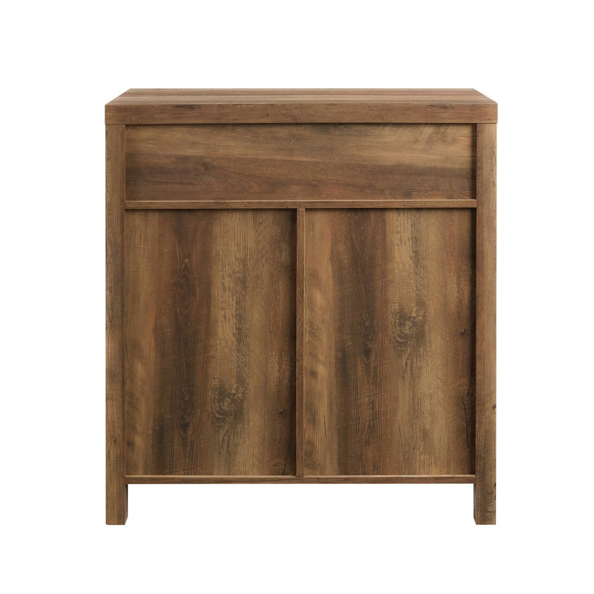 Rustic Farmhouse Barn Door Accent Cabinet Brown Q11611