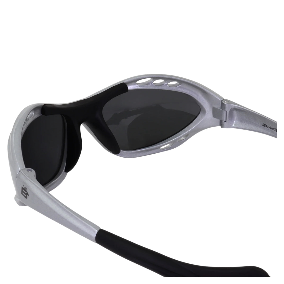 2 Pairs Padded Polarized Sunglasses w/Strap Silver w/Smoke Lens Black w/Pink Mirror Lens H47947