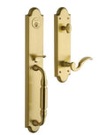 Satin Brass Single Cylinder Handleset Y49252