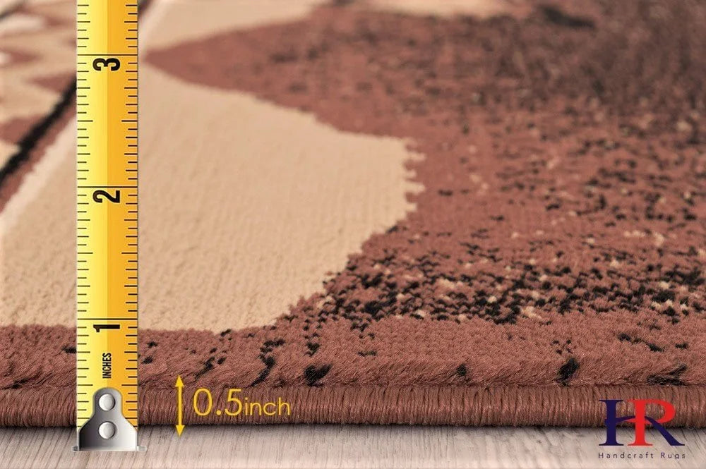 Chocolate/Beige Cabin Area Rug W224872