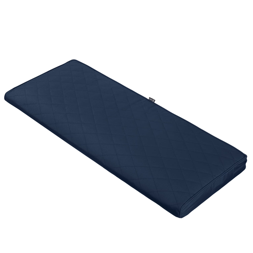 Navy Quilted Patio Bench Cushion, 48 x 18 x 3 inch N87035