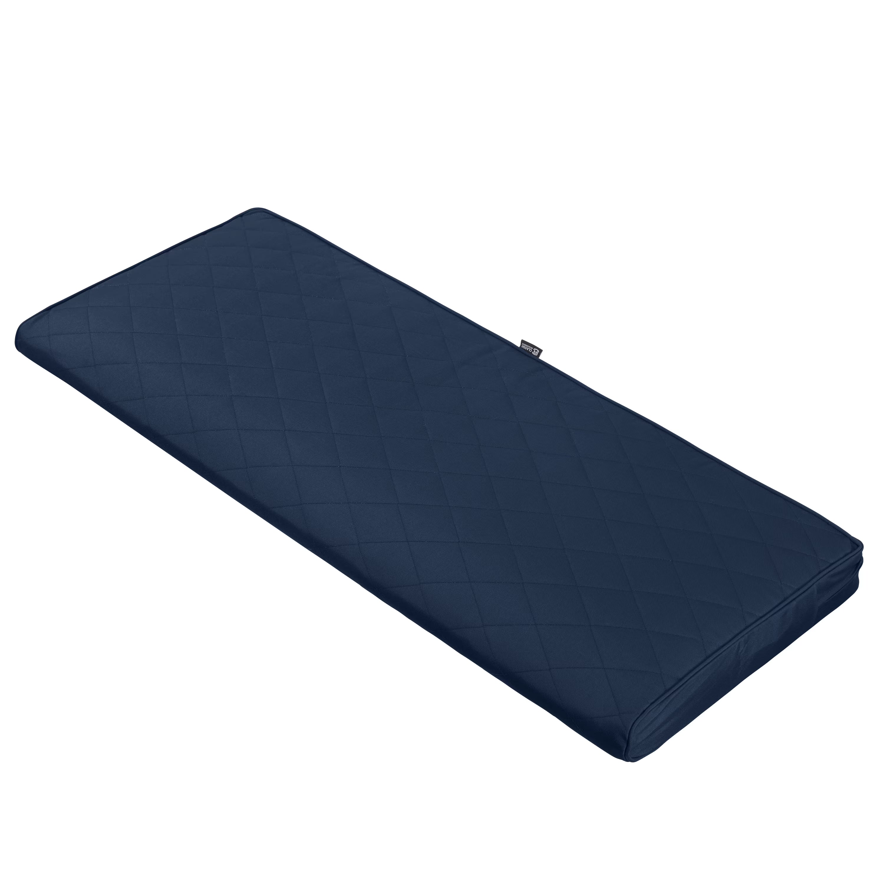 Navy Quilted Patio Bench Cushion, 48 x 18 x 3 inch N87035