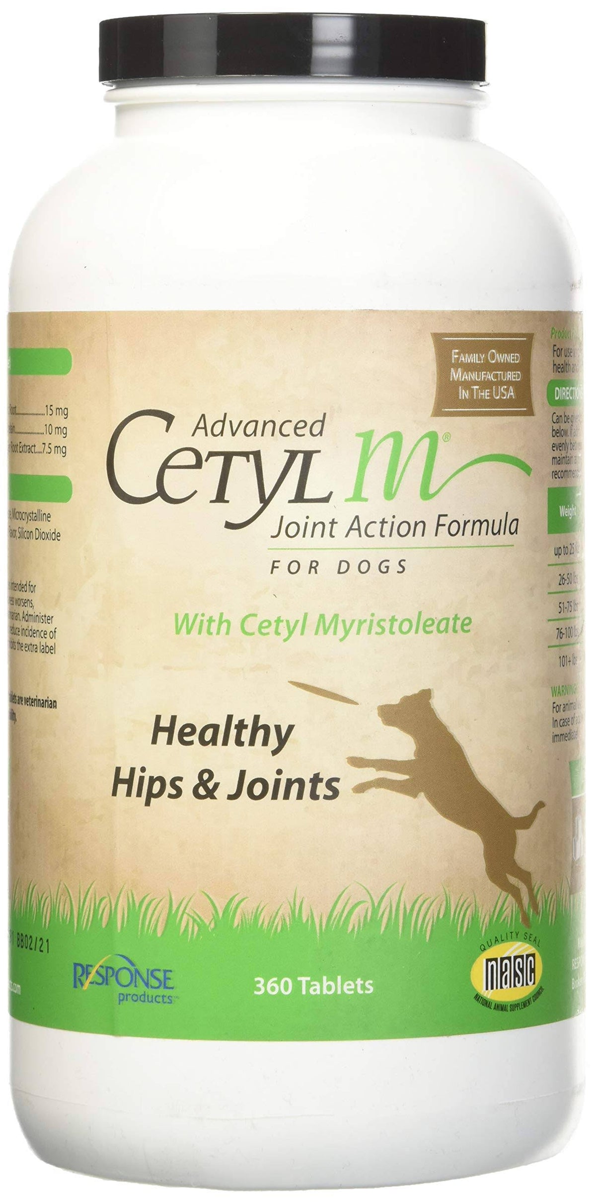 Advanced Cetyl M Joint Action Formula for Dogs 360 Count G55031