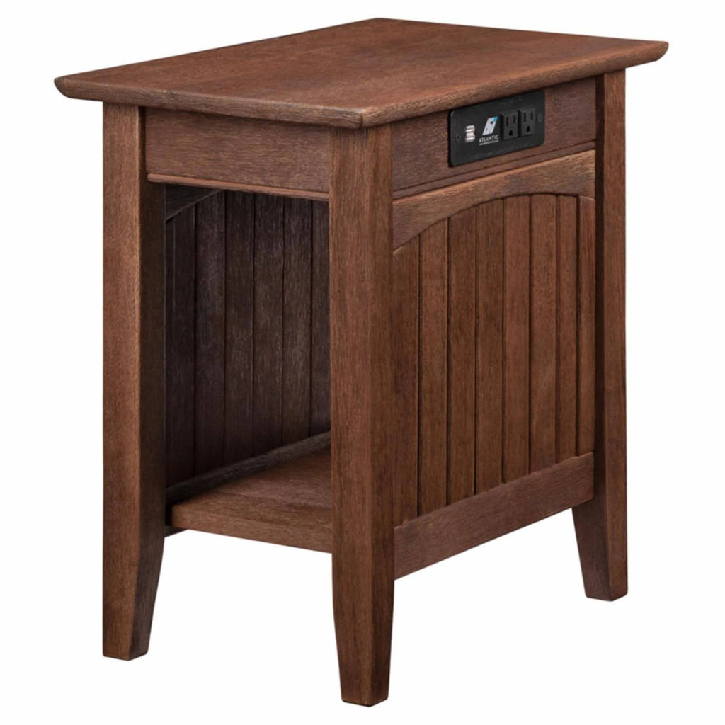 Burnt Amber Chair Side Table with Charger A79082