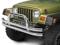 Polished Double Tubular Front Bumper with Over-Rider Hoop Y132619