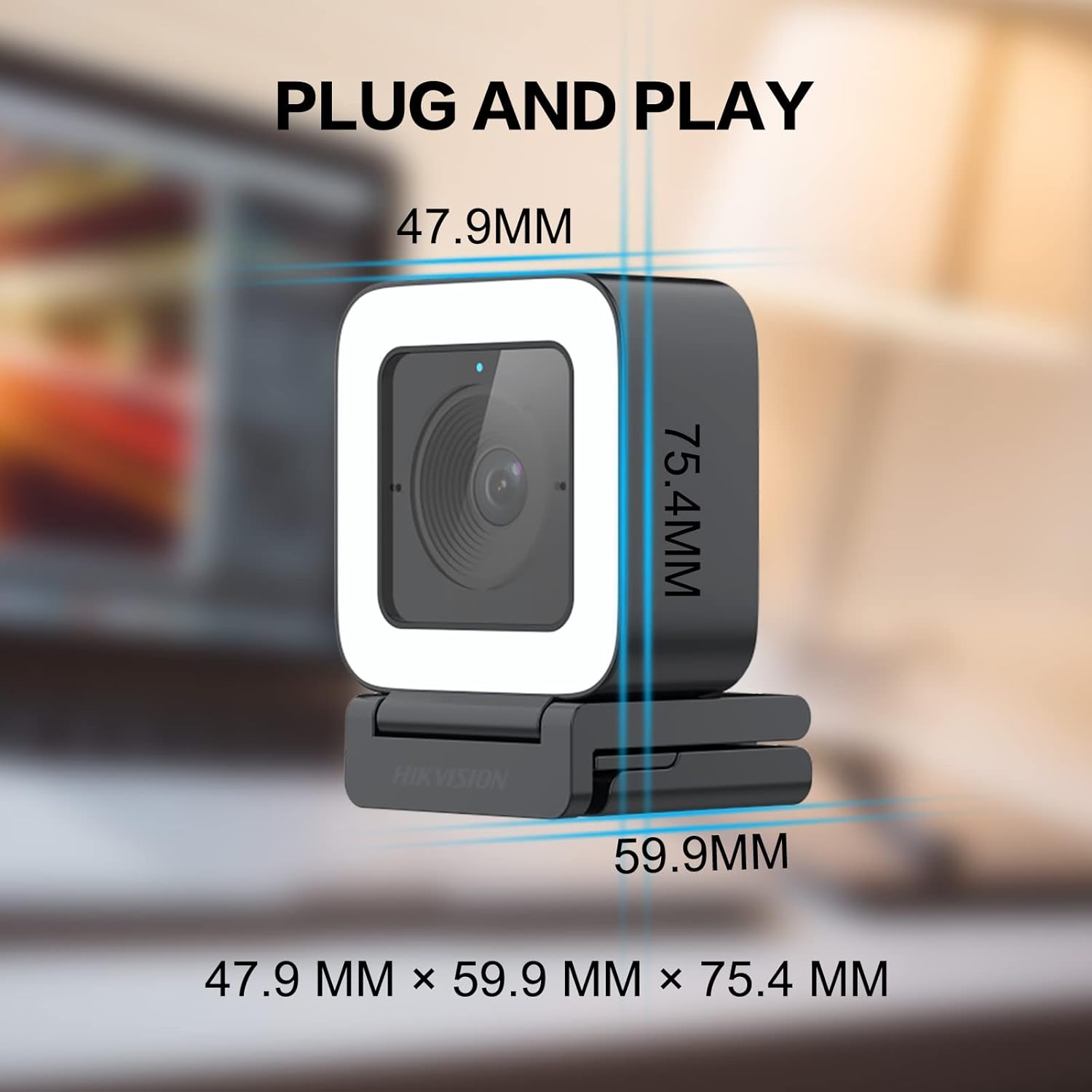 1080P 60fps HD Webcam with Light Microphone, Autofocus, Type C USB2.0, Tripod Pack of 2 R584