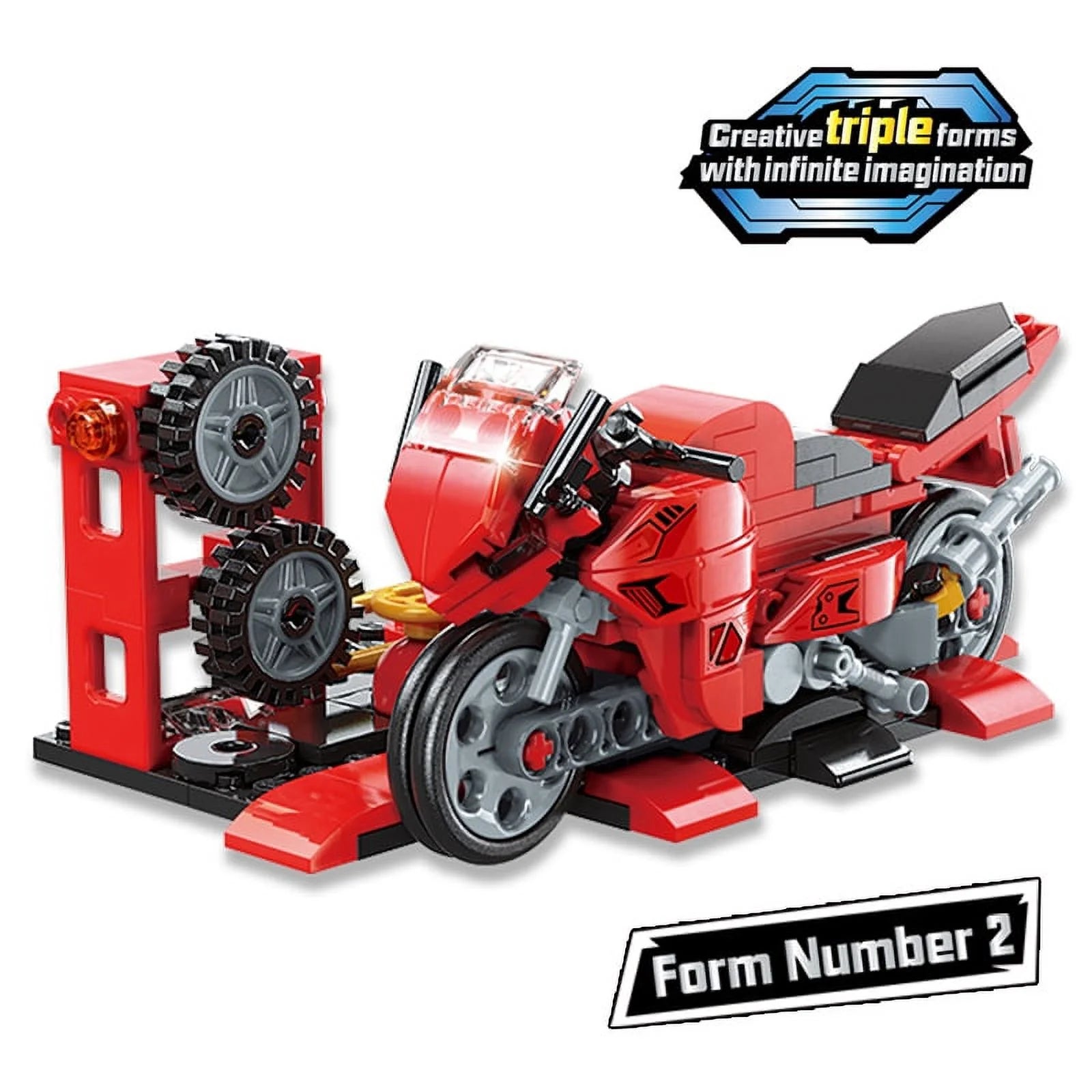 3in1 City Train Building Blocks Motorcycle Road Roller Bricks DIY Toys M351119