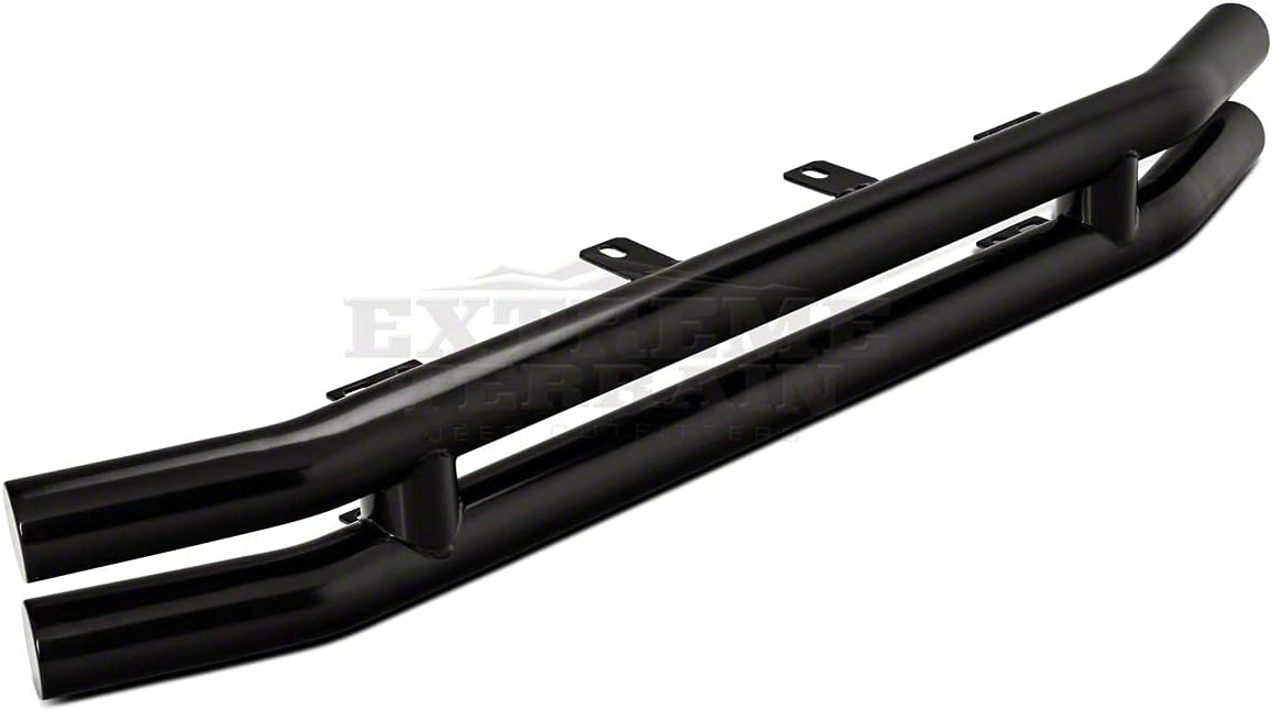 Gloss Black Double Tubular Front Bumper P98899