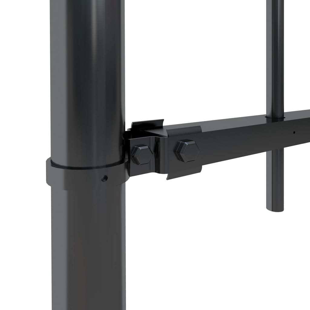Black Steel Garden Fence with Spear Top W847680