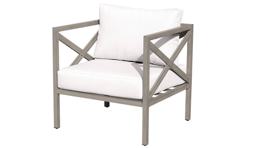 White Aluminum Club Chair V527523