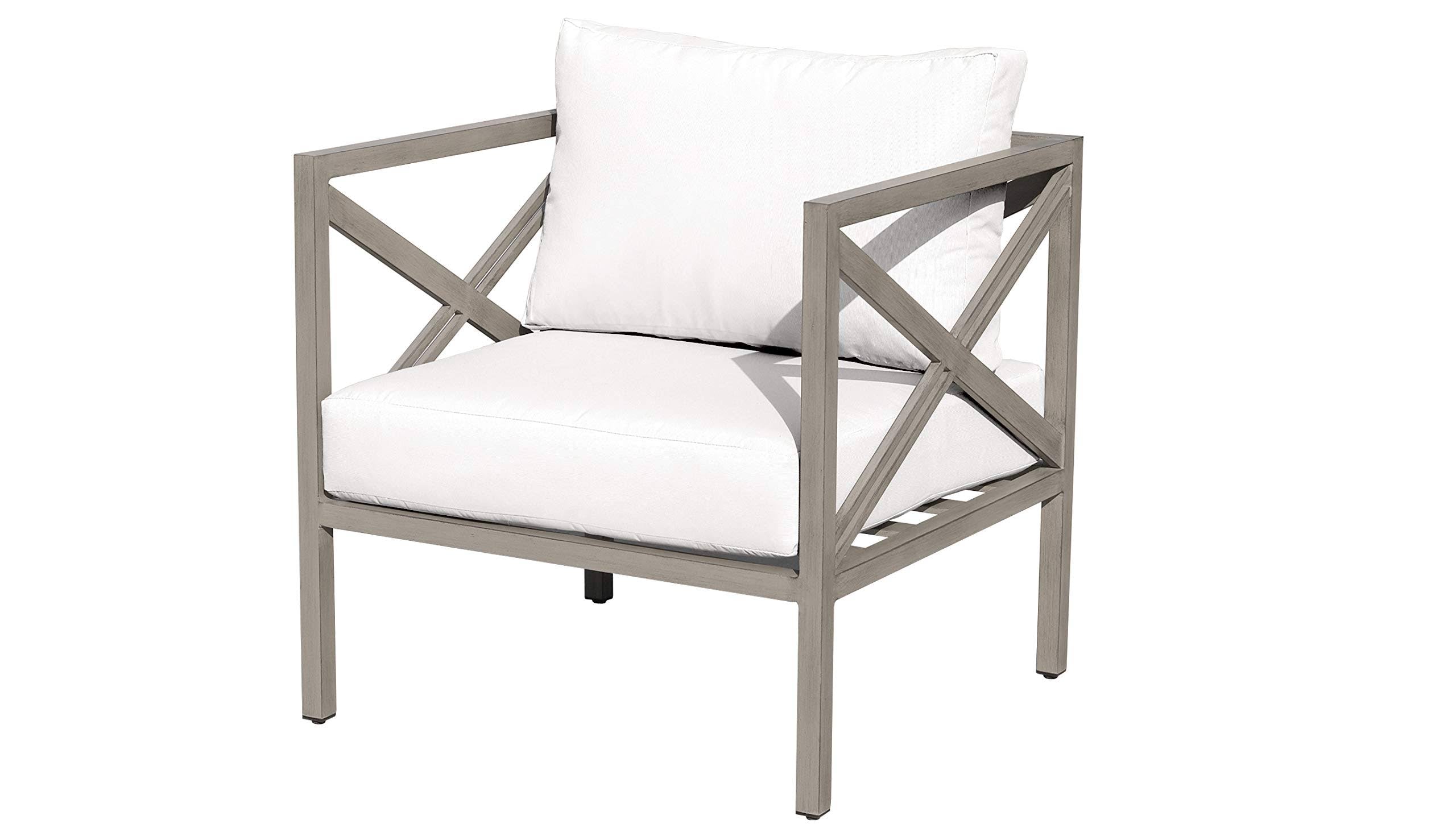 White Aluminum Club Chair V527523