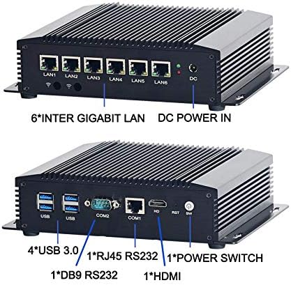 Fanless Router PC with 6 RJ45 Port L3016