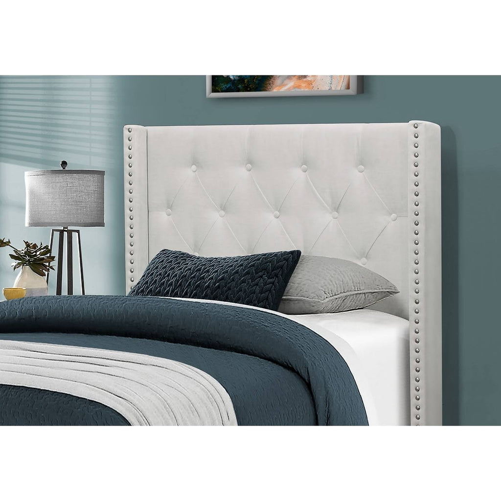 Matte Gray Rectangular Bed Frame N1081