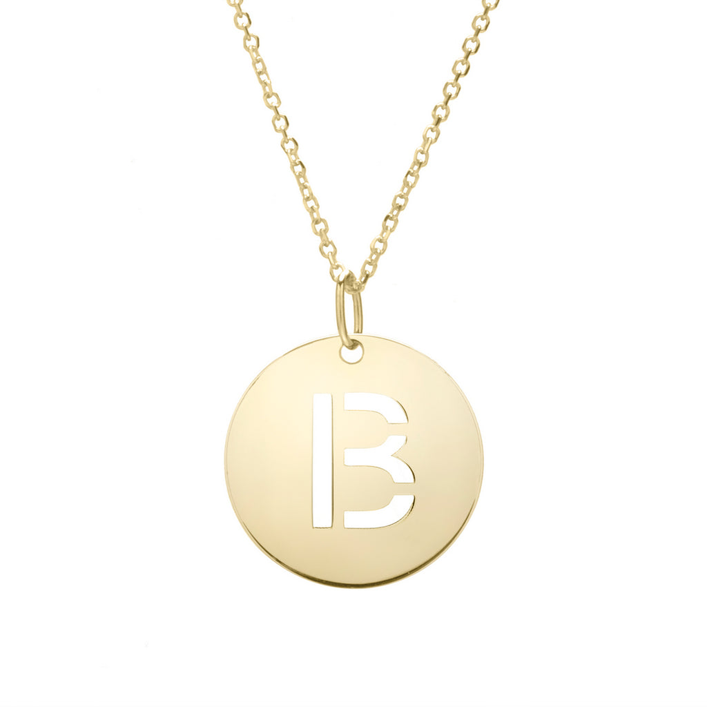 14k Yellow Gold Polished Initial Necklace With Lobster Clasp 18 Inch Q7271