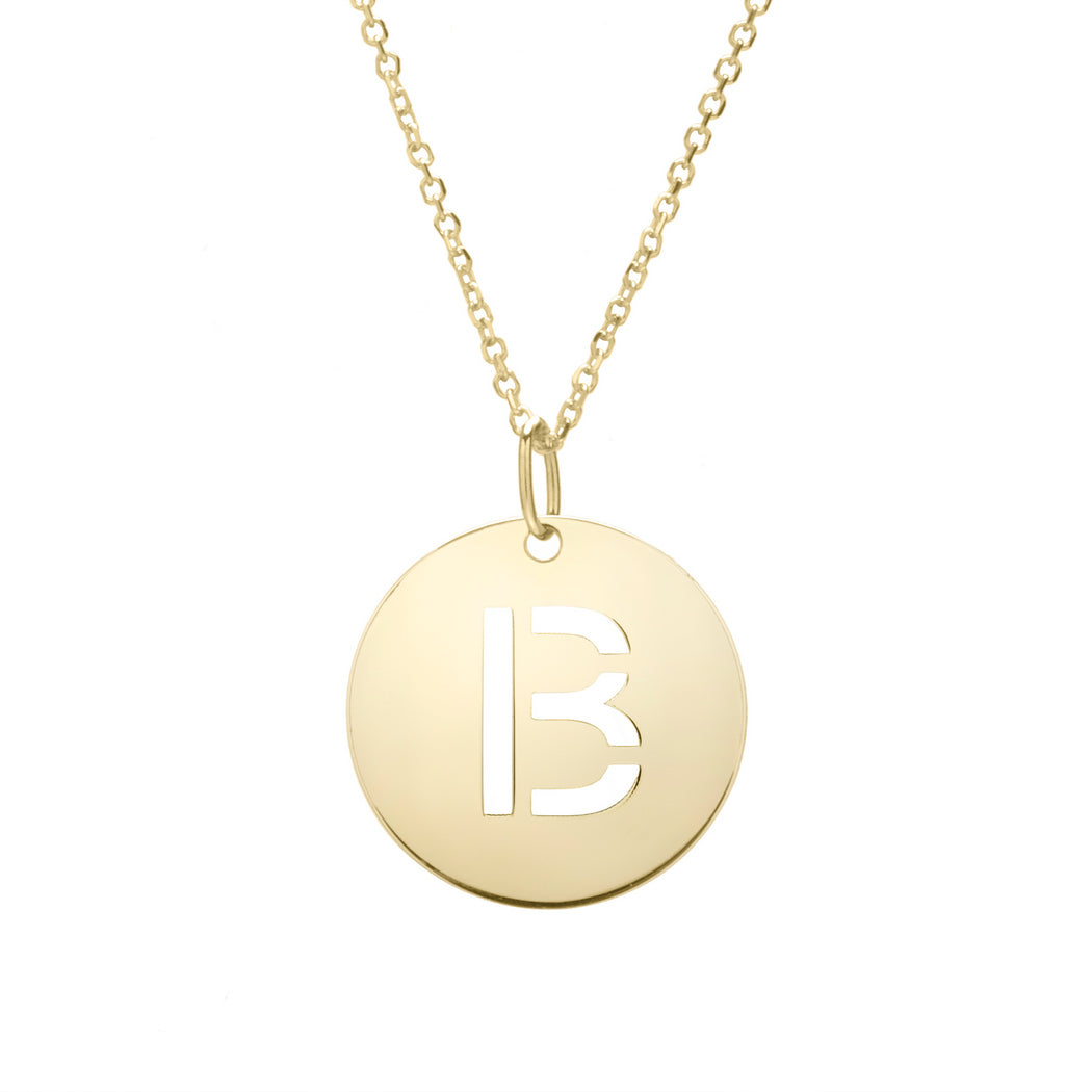 14k Yellow Gold Polished Initial Necklace With Lobster Clasp 18 Inch Q7271