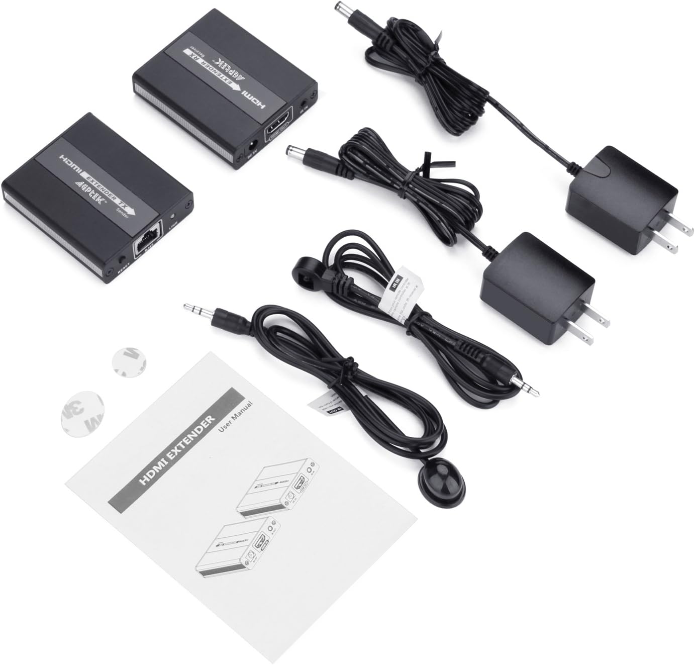 1080P HD HDMI Extender over Single CAT5/5E/6 Ethernet Cable with IR Blaster, Pack of 2 B920