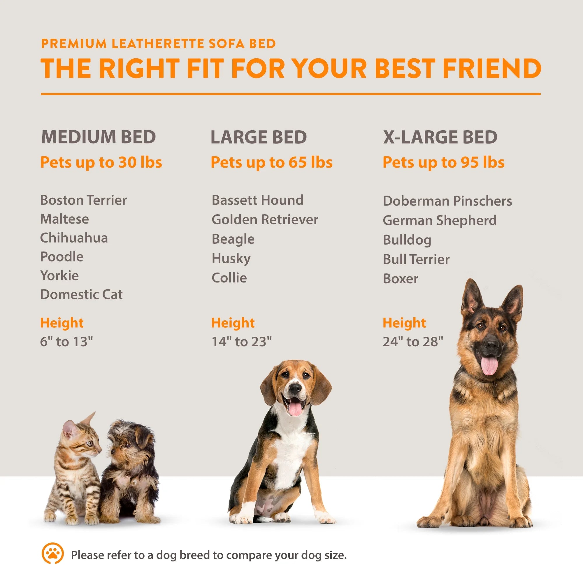 Medium Leatherette Pets Sofa R42949