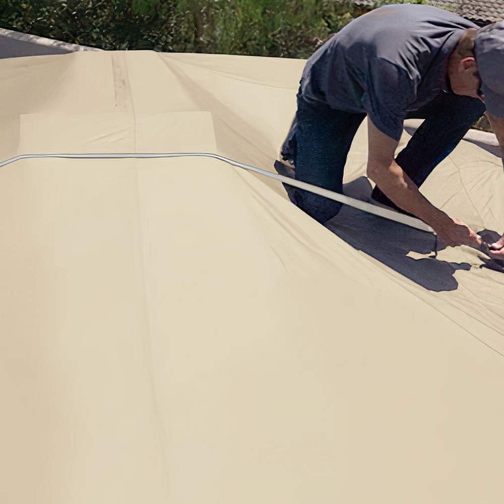 Tan Gray Waterproof Heavy Duty RV Cover O901524