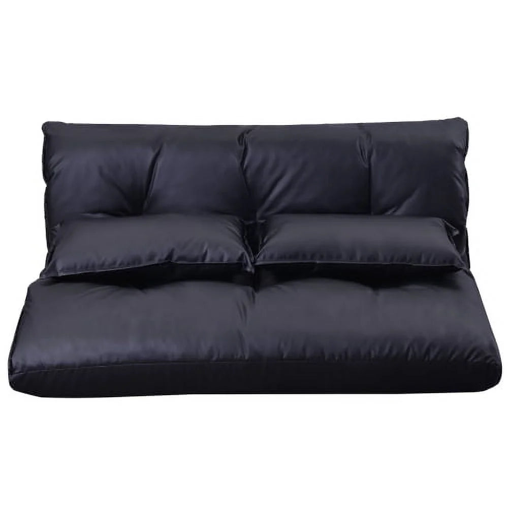 Adjustable Folding Futon Sofa with Two Pillows C233487