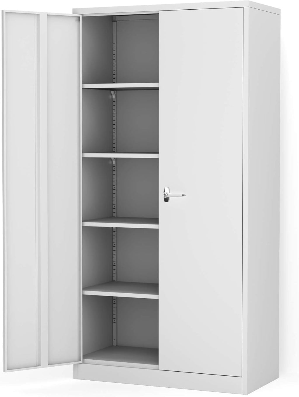 Black Metal Storage Cabinet with 4 Adjustable Shelves X4868