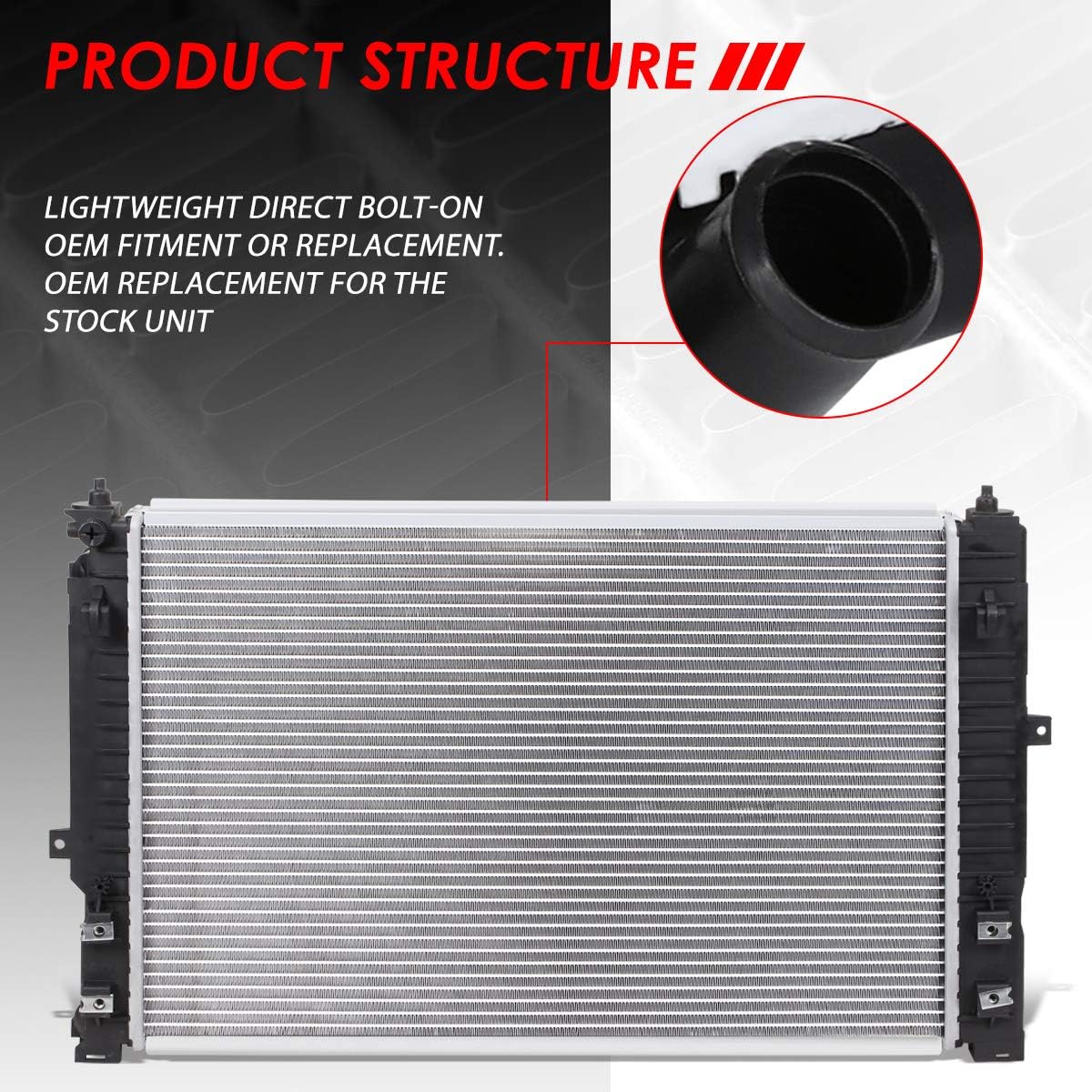 2-Row Aluminum Cooling Radiator T943