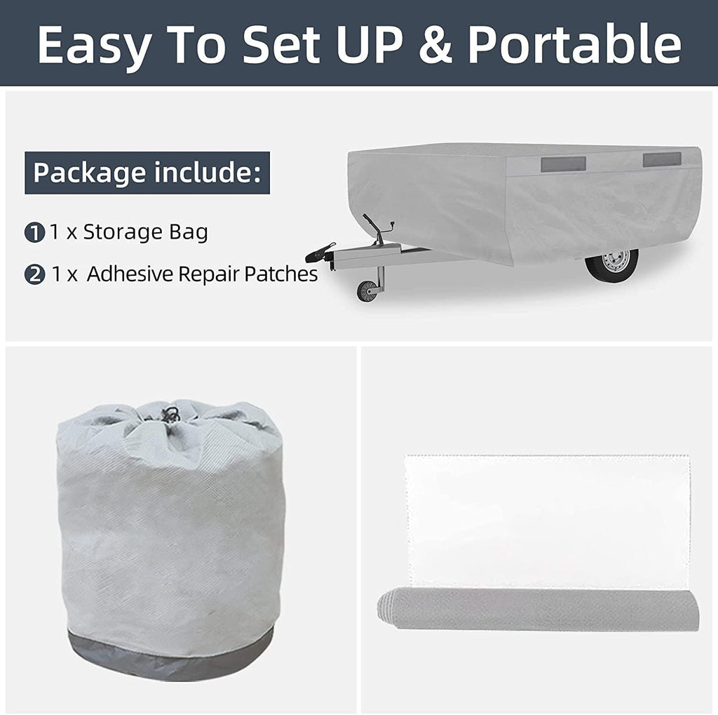 6 Layers Pop Up Folding Camper Cover Fits 12'-14' T6869