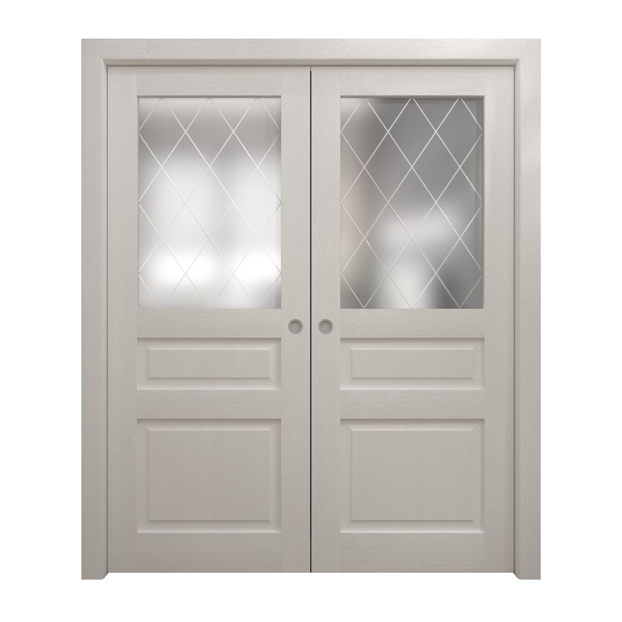 Sliding French Double Pocket Doors 36 x 80 inches Solid Wood Interior Doors X9800