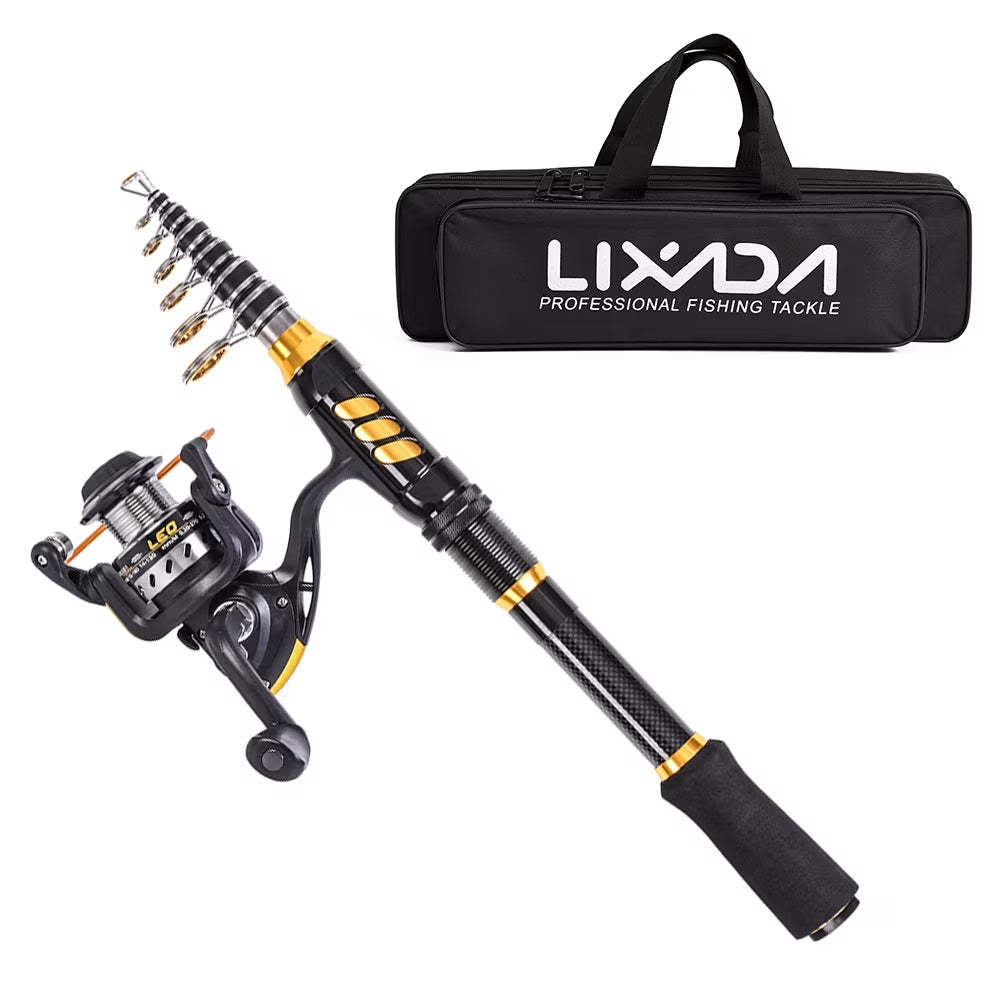Telescopic Rod and Reel Combo Kit with Lures Carrier O14622