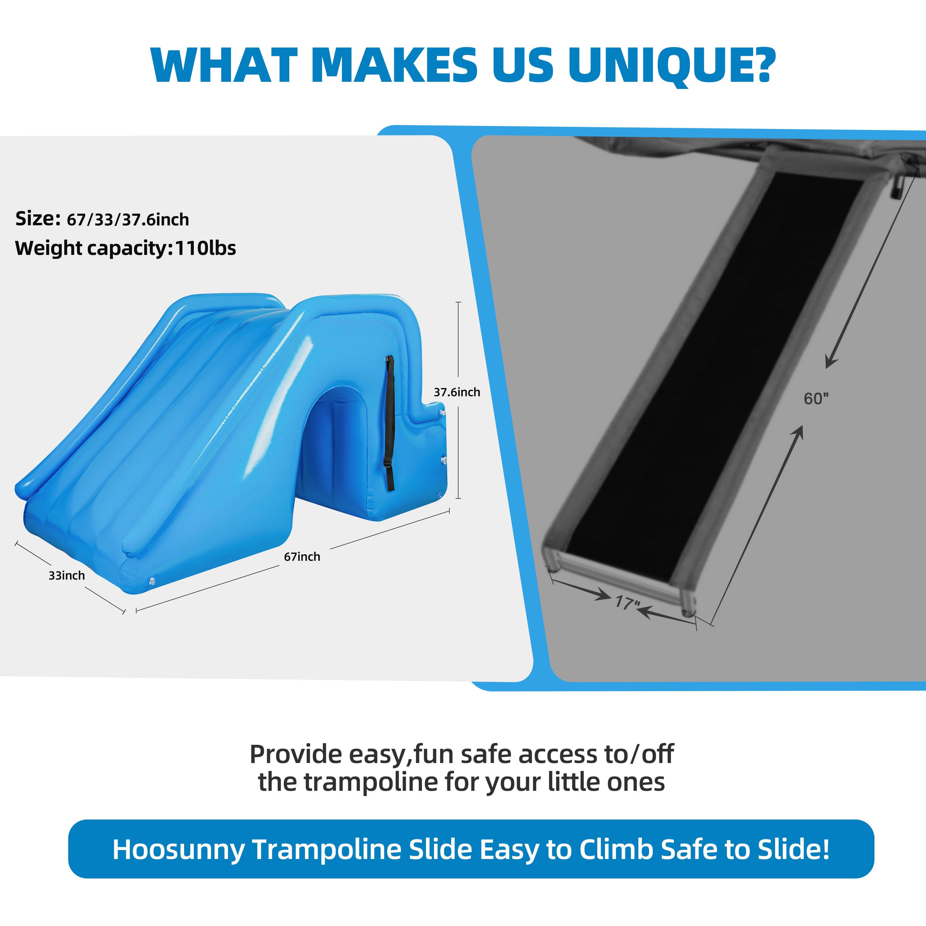 Inflatable Trampoline Slide Ladder for Kids F77548