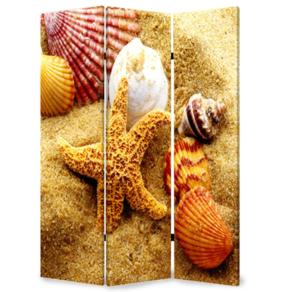 Multi-Color Wood Canvas Screen J409249