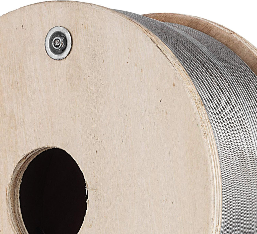 1/8" 1x19 Stainless Steel Wire Rope 500ft R9451
