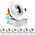 4 in Adjustable Gimbal Integrated LED Recessed Light 6-Pack N73511